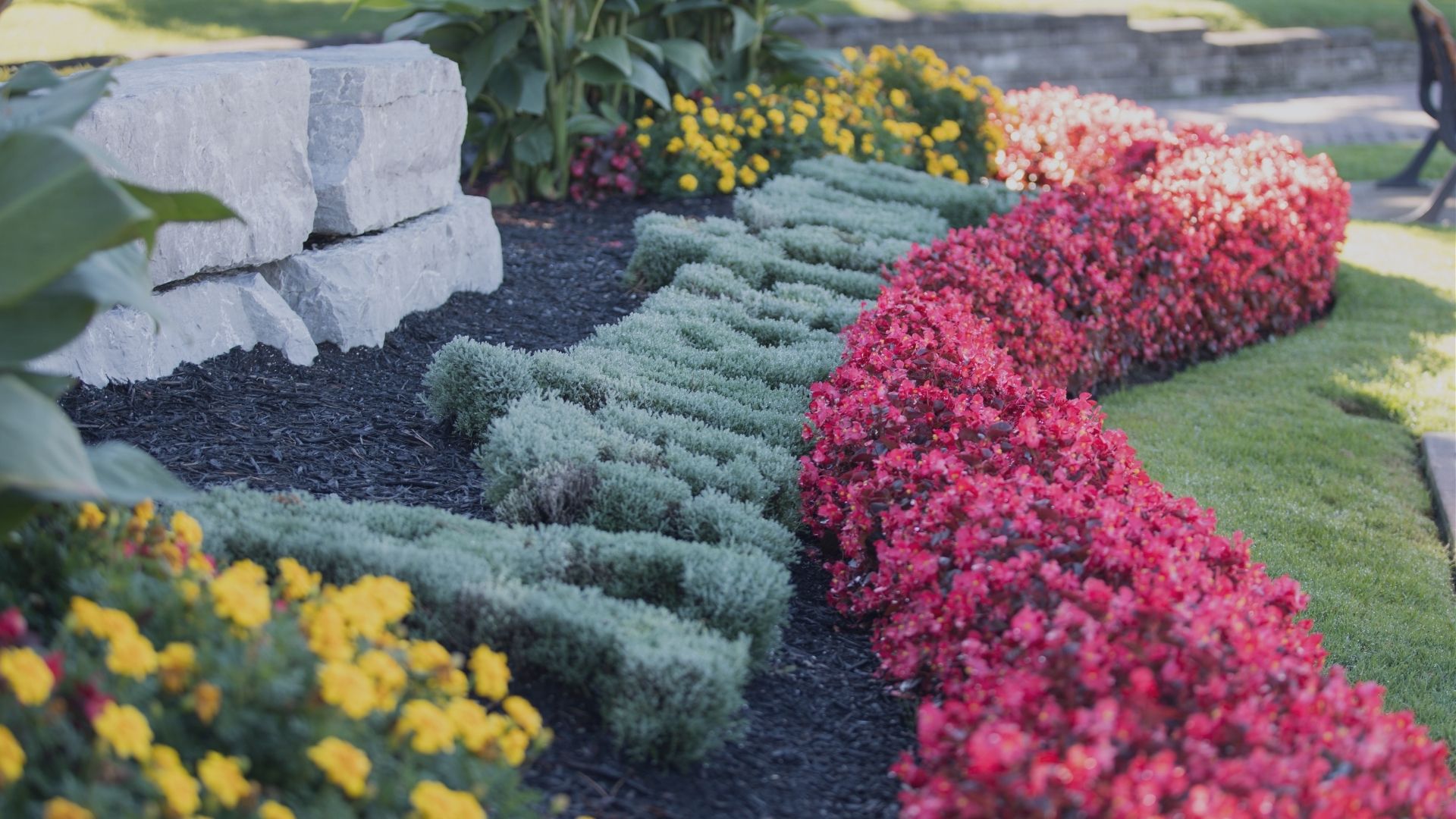 Amherstburg garden in King's Navy Yard Park facing the Detroit River